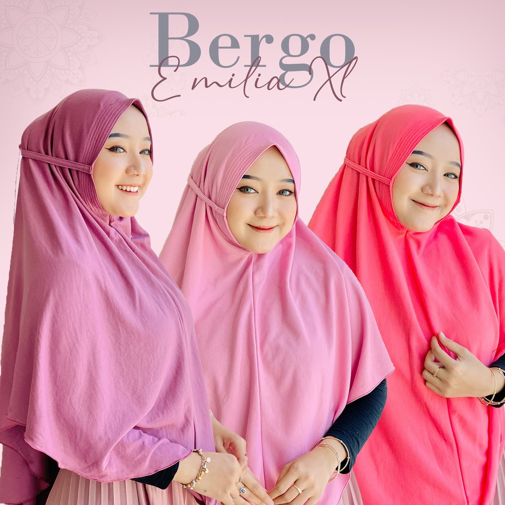 Hijab Instan Bergo Emilia XL Tali instan kaos Bergo-2