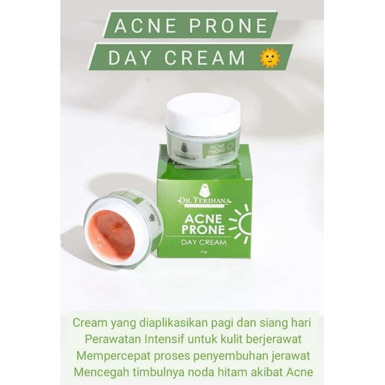 Dr. Ferihana Cosmetics Acne Prone Day Cream 10gr/ Krim Pagi Dan Siang Untuk Wajah Berjerawat