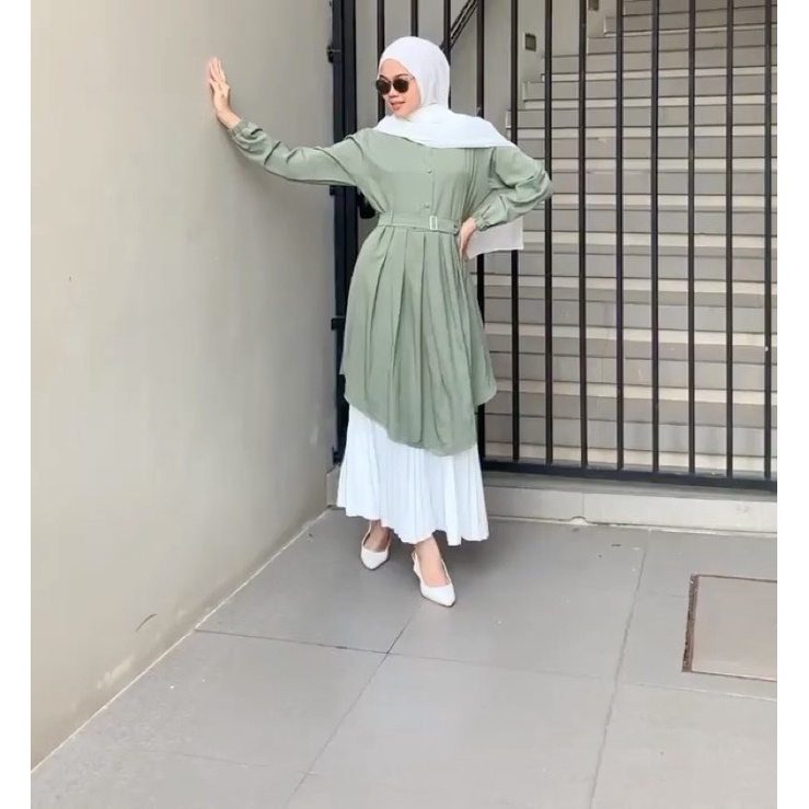 Tunik Amanda Terbaru 2022 Wanita Murah Polos Kekinian - Tunik wanita
