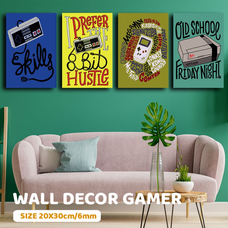 Pajangan dinding  Gaming hiasan kamar rumah aesthetic poster quotes wall decor