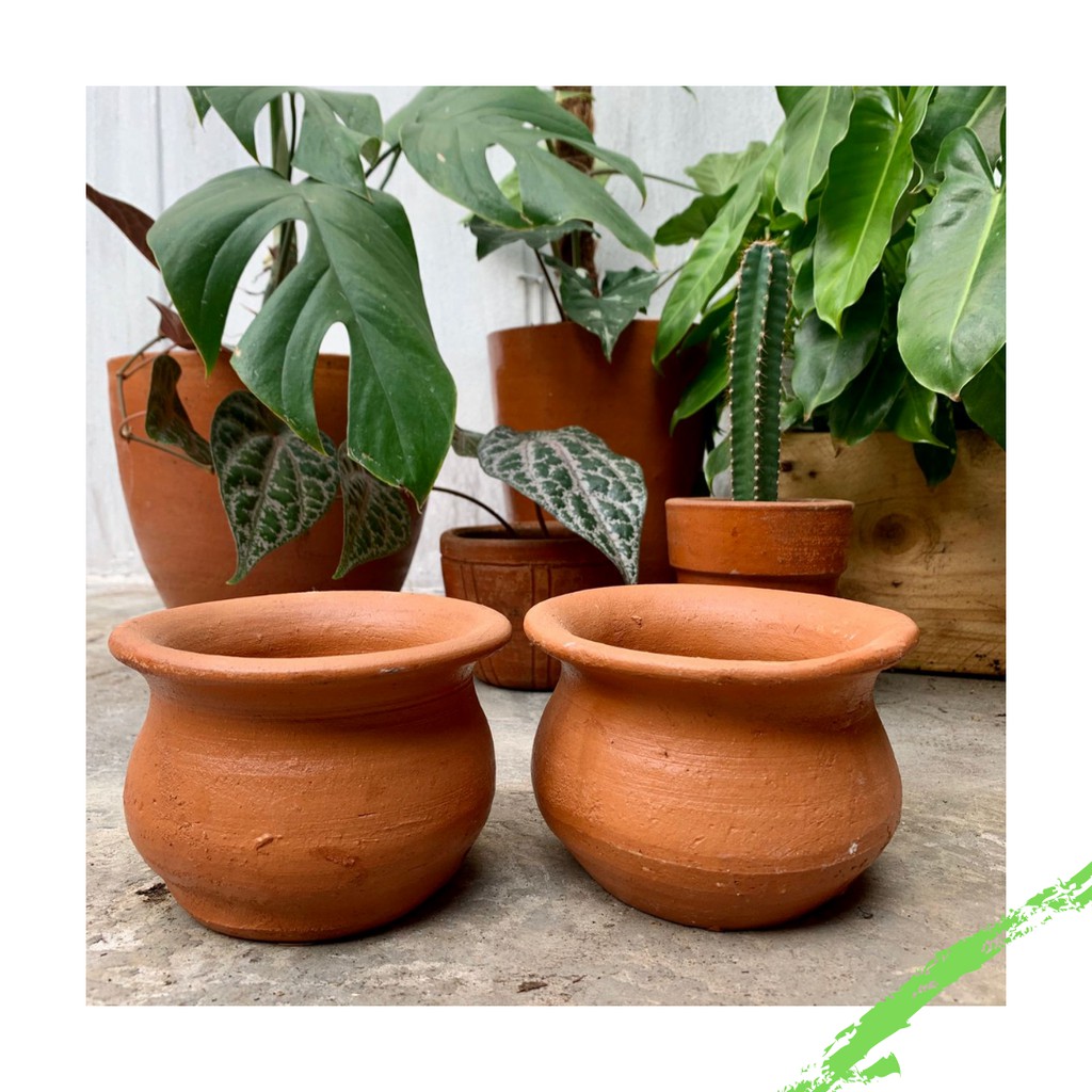 Pot Terracota Gentong Mini // Pot Terakota // Pot Tanah Liat