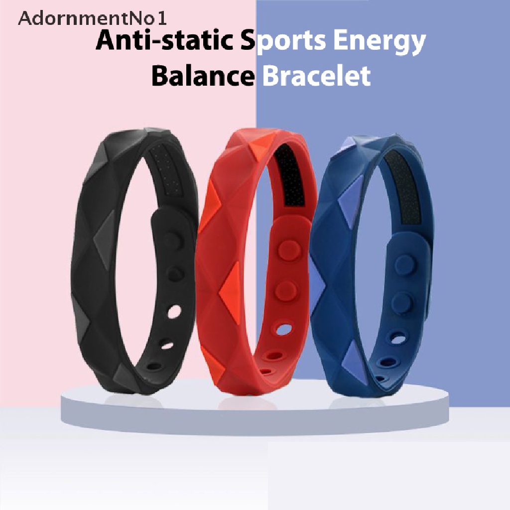 (AdornmentNo1) Gelang Silikon Anti Statis Ion Negatif Balance Energi Untuk Pasangan / Pria / Wanita