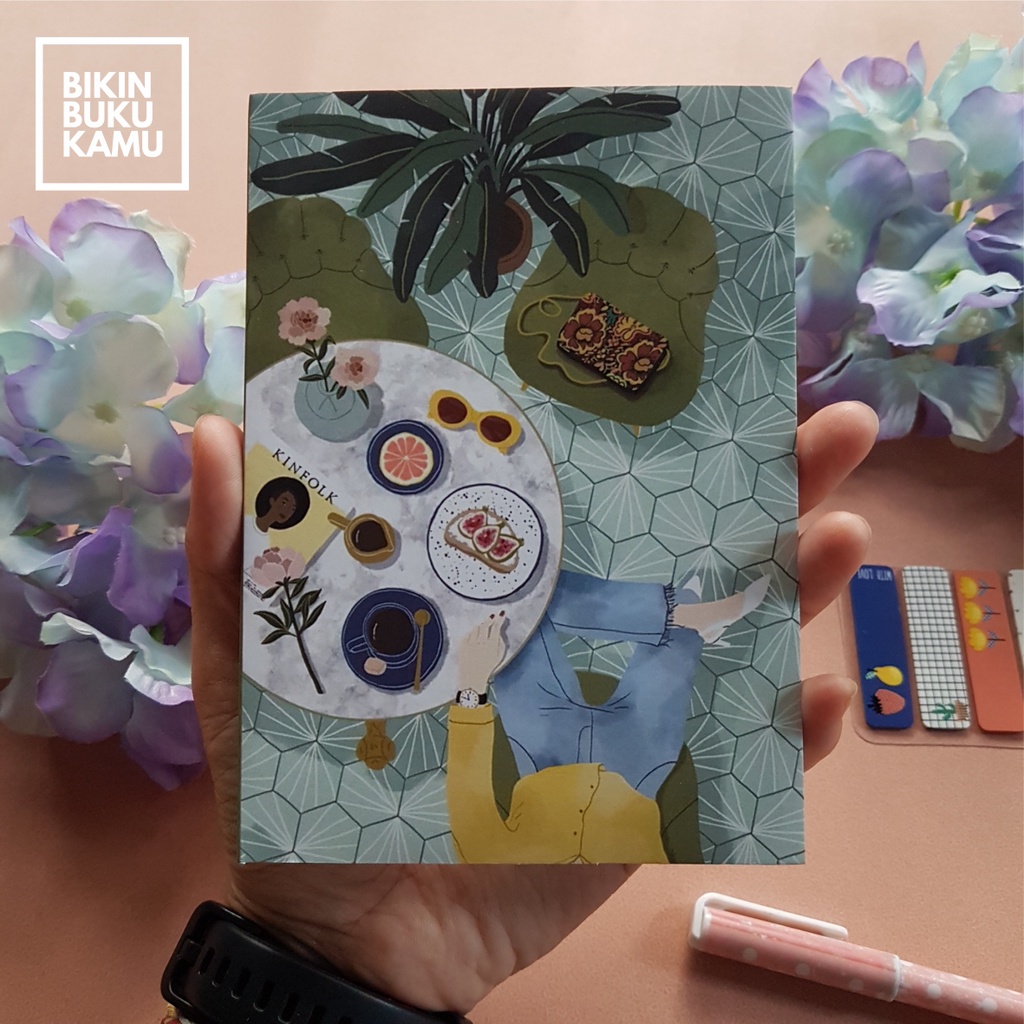 

[57gsm] A6 Notes Notebook Mini Saku Pocket Book Bookpaper Softcover Polos - Coffee Table 01