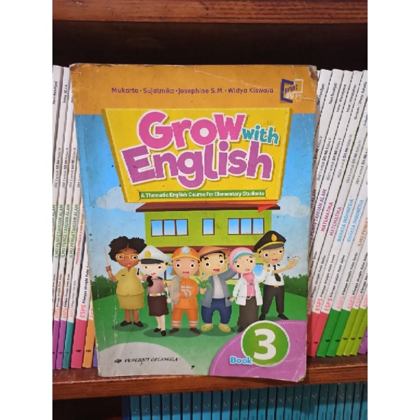 BUKU BEKAS GROW WITH ENGLISH KELAS 3 SD ERLANGGA