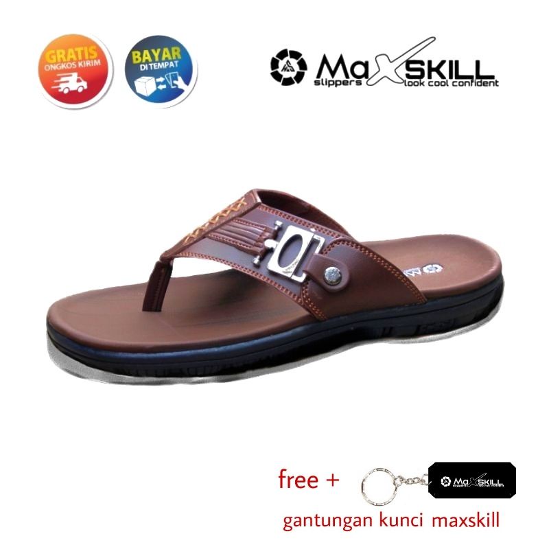  Terbaru  original  sandal  pria japit kulit maxskill mild mx 