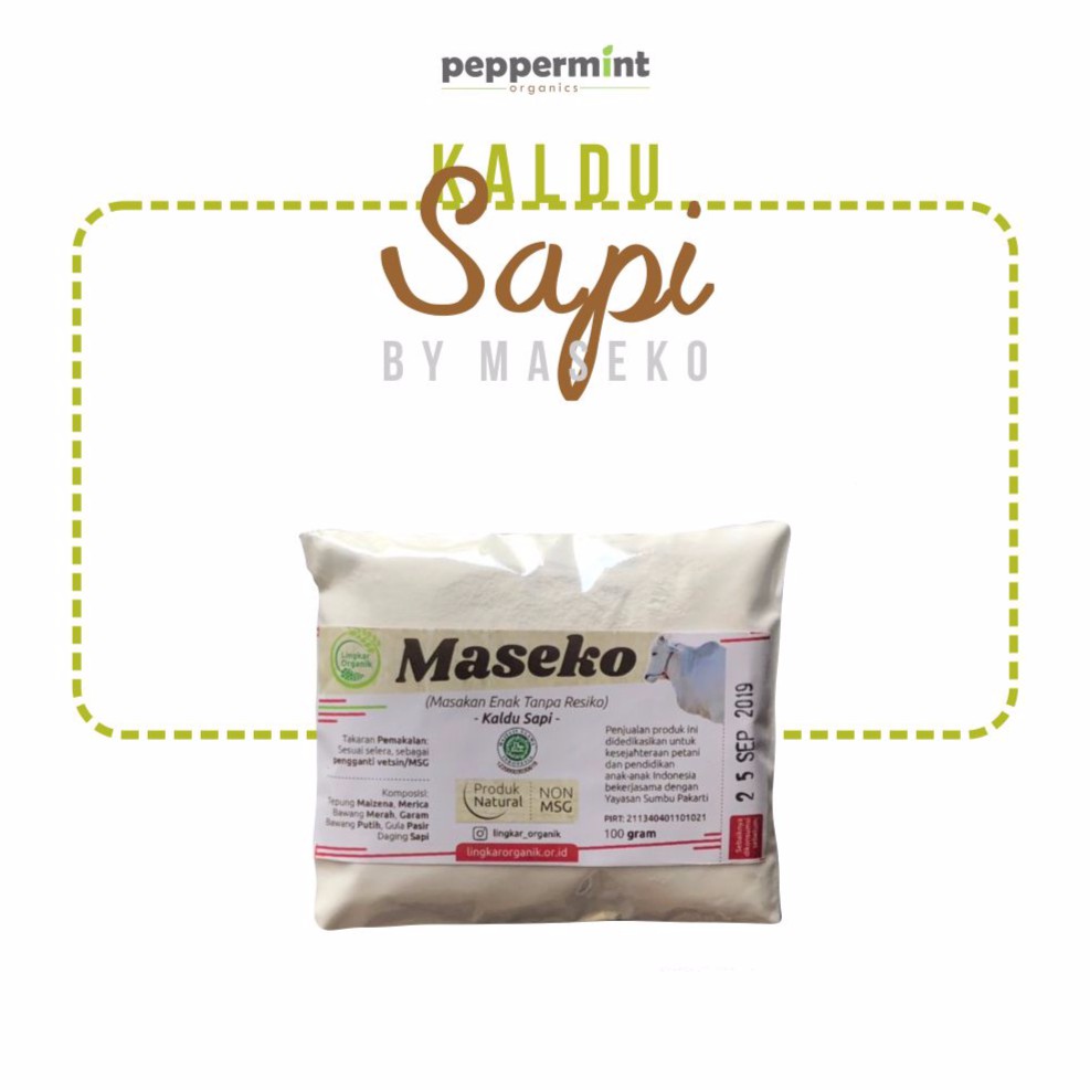 

Lingkar Organik Maseko Sapi Refill / Kaldu Bumbu Dapur Organik (100 gram)