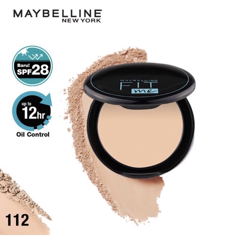 Maybelline Fit Me 12H Oil Control Powder Spf 28 Longlasting Matte // Bedak Padat Tahan Lama