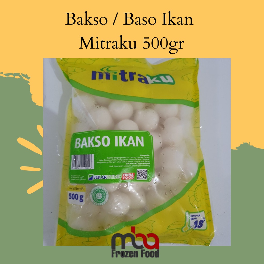 Bakso / Baso Ikan Mitraku 500gr - FROZEN FOOD