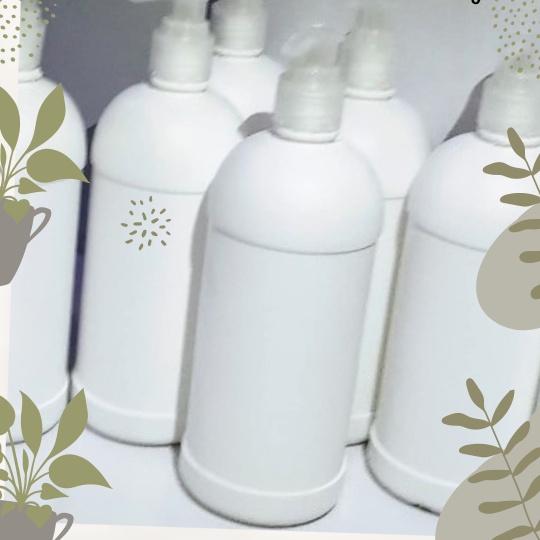 Botol Pump Putih 500ml botol kosong plastik