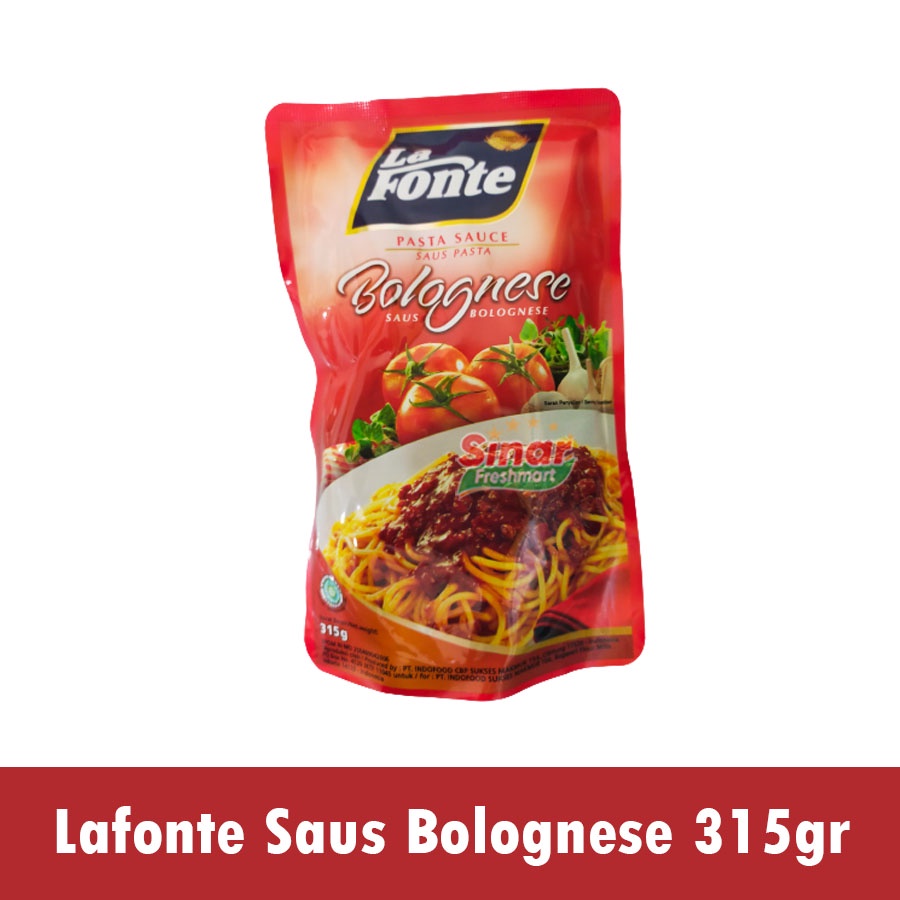 

[SINAR.FRESHMART] LAFONTE SAUCE BOLOGNESE / SAUS PASTA [315gr]