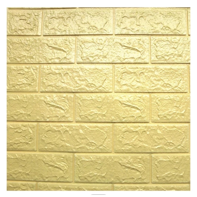 wallpaper 3D Foam / wallfoam dinding 3D Motif bata-cream