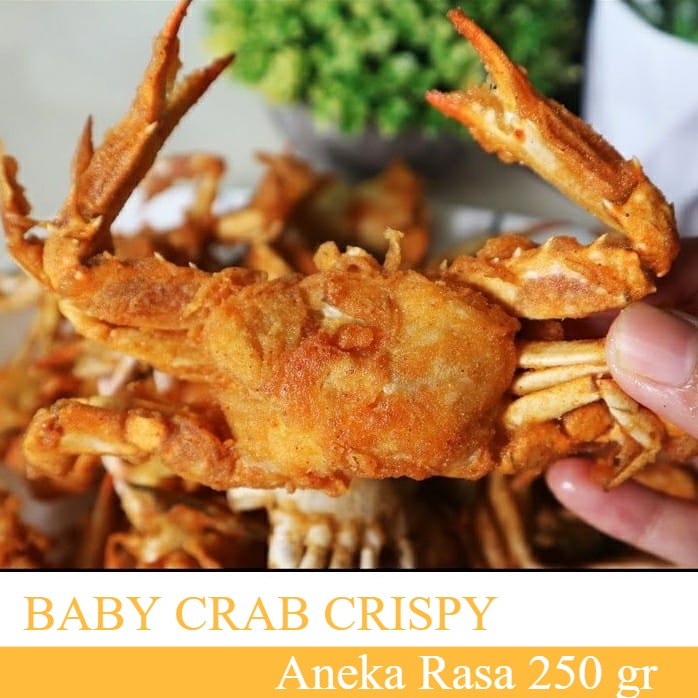 

SNACK SEAFOOD BABY CRAB CRISPY TANPA MINYAK 250g BUMBU PISAH