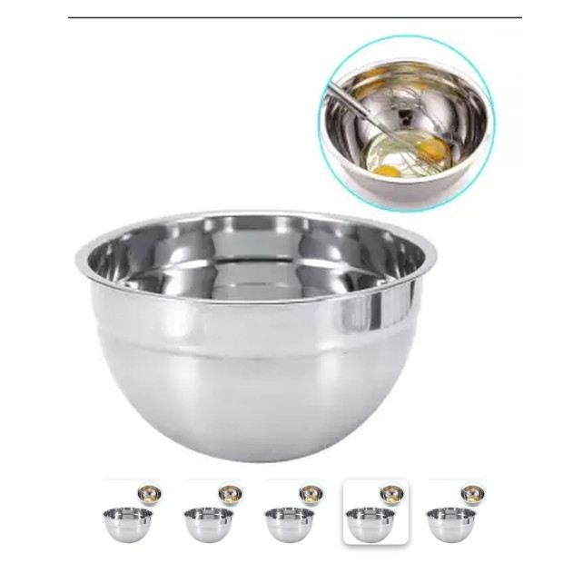 Mixing Bowl Stainless Steel 26CM TEBAL - Baskom stainless 26cm