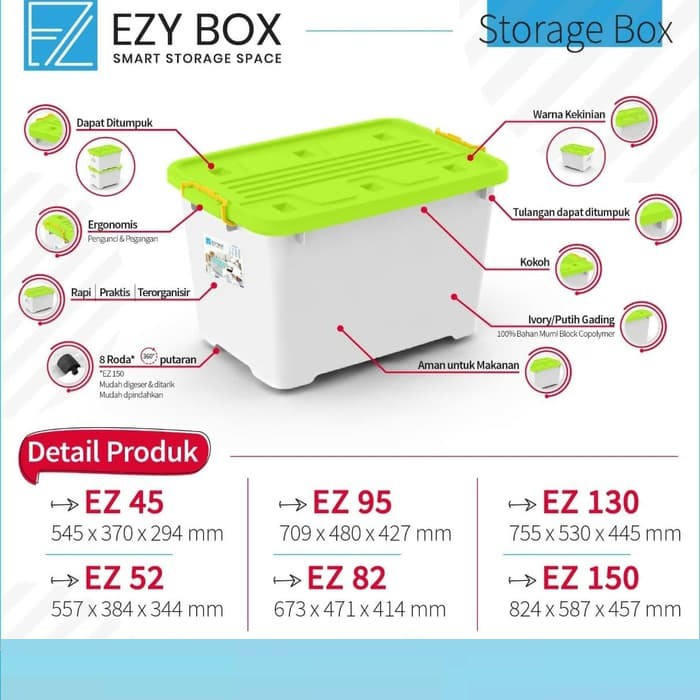 Kotak Penyimpanan Container Box Biggy EZY SW-BX 15 CB 52 liter - khusus Gojek