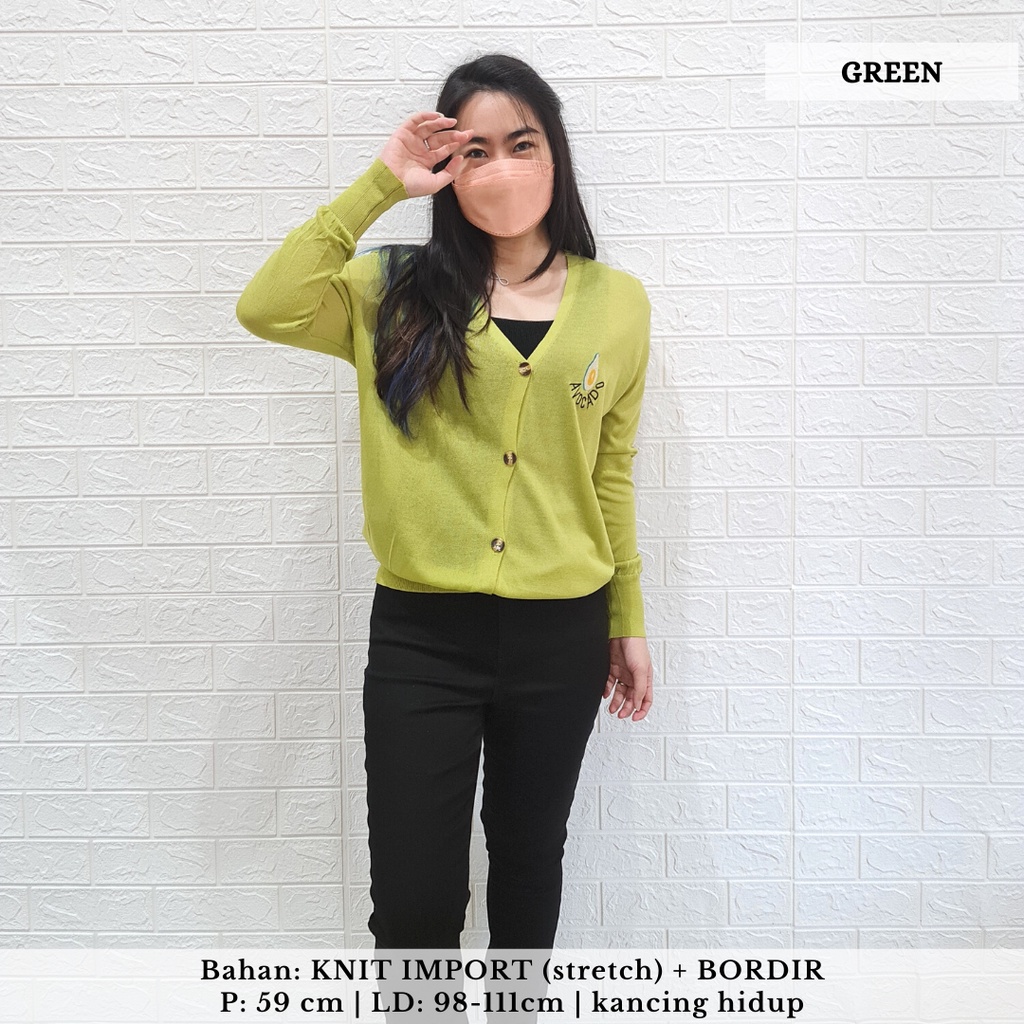 2212 premium avocado knit cardi