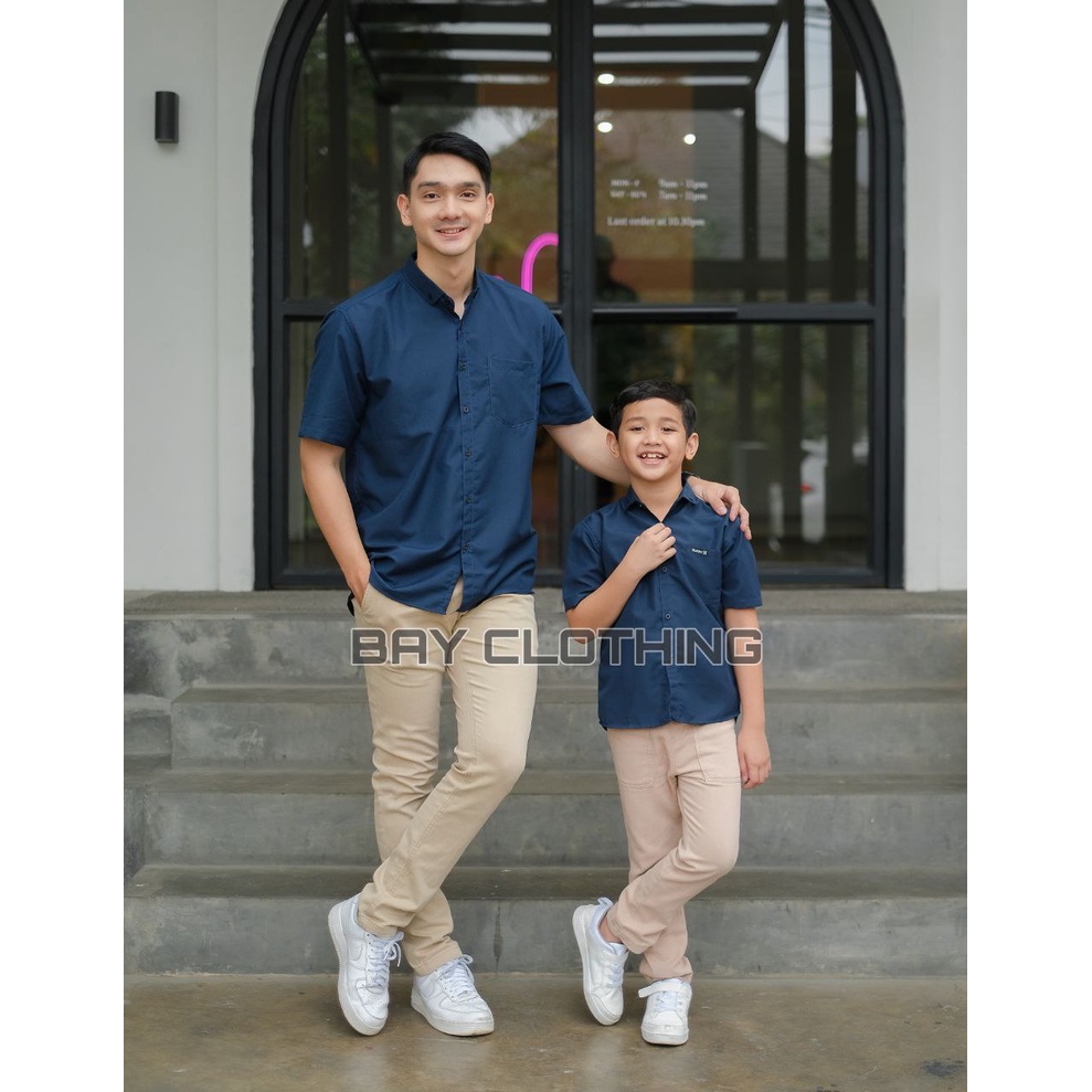 Kemeja Polos Couple Ayah Dan Anak