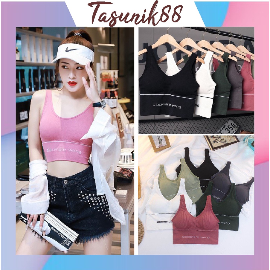 TasUnik88 SPORT BRA GYM BRA OLAHRAGA PUSH UP WANITA TANPA KAWAT SEXY IMPORT B054