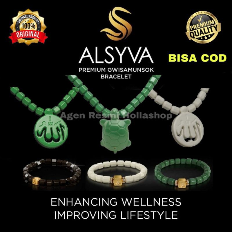 PROMO Gelang  Kesehatan Alsyva Gojeon  Tourmaline  Black 