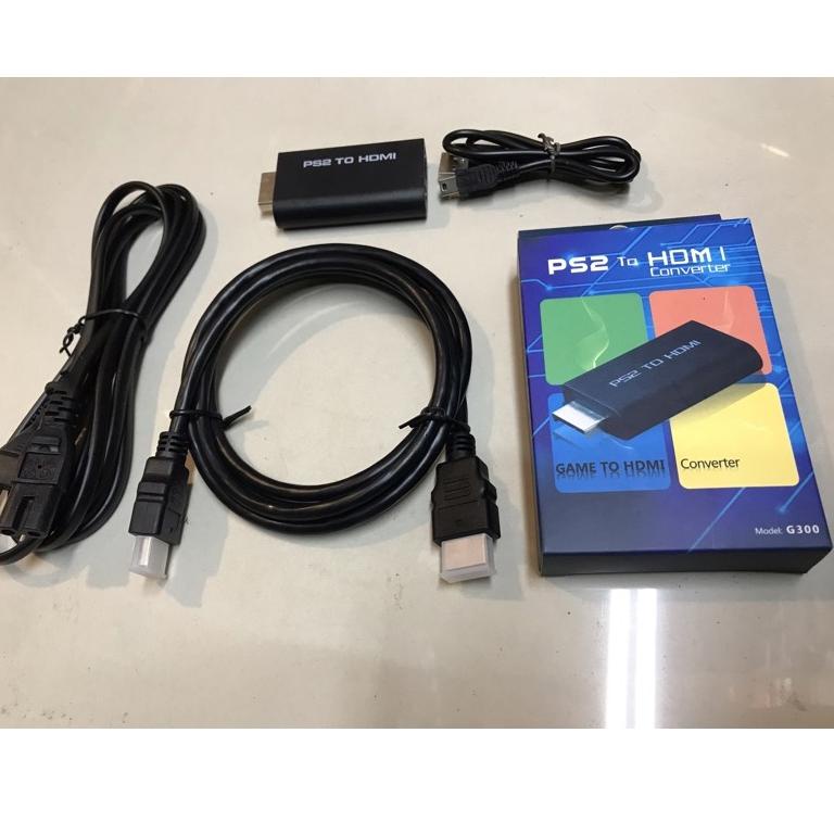 [Art. 0654] konverter hdmi /  ps2 to hdmi /kabel ps2 paket converter ps hdmi +kabel listrik+kabel hd