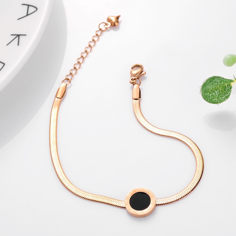 Gelang Tangan Gepeng Titanium Korea Anti Karat - ercassia