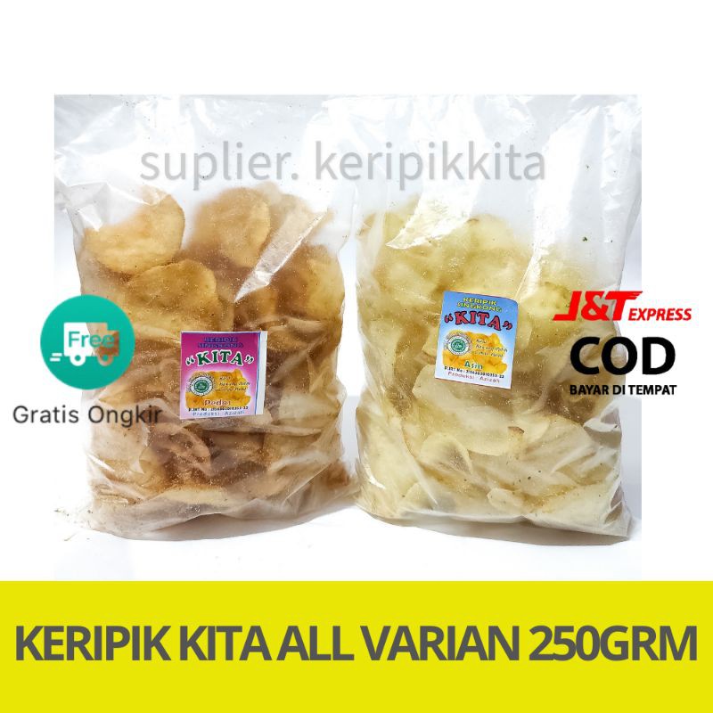 

CEMILAN | KERIPIK KITA ALL VARIAN | KRUPUK ALL VARIAN | CEMILAN KITA | JAJANAN KEKINIAN | 250GRM