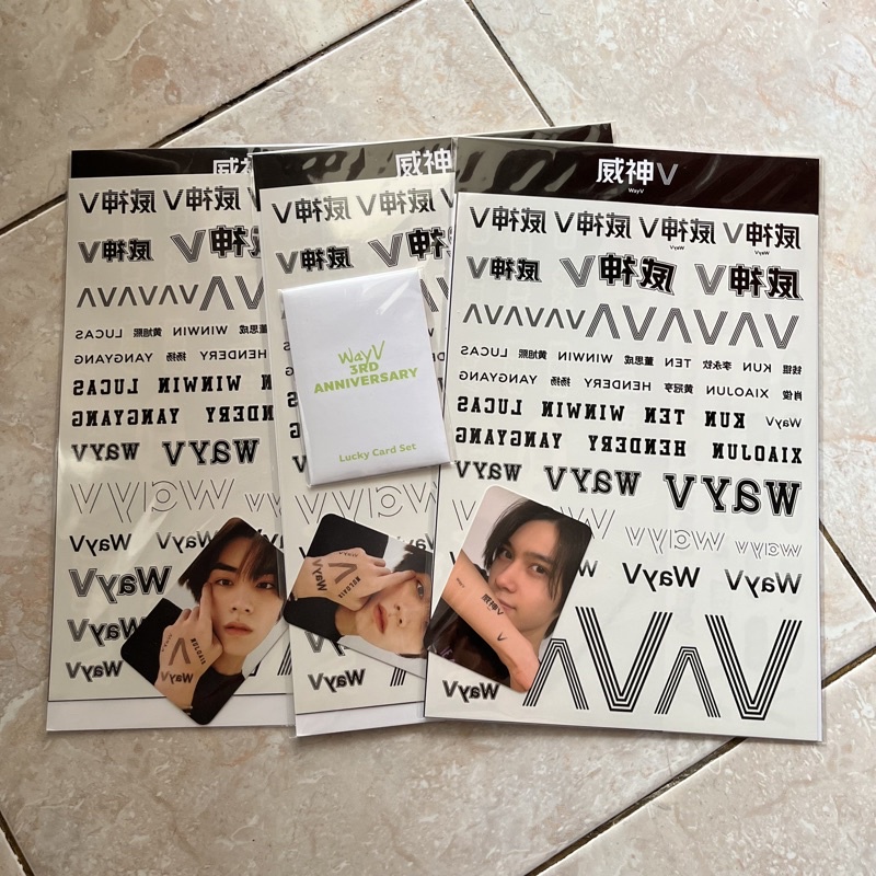 READY STOCK WAYV MERCH ANNIV TATTOO XIAOJUN HENDERY