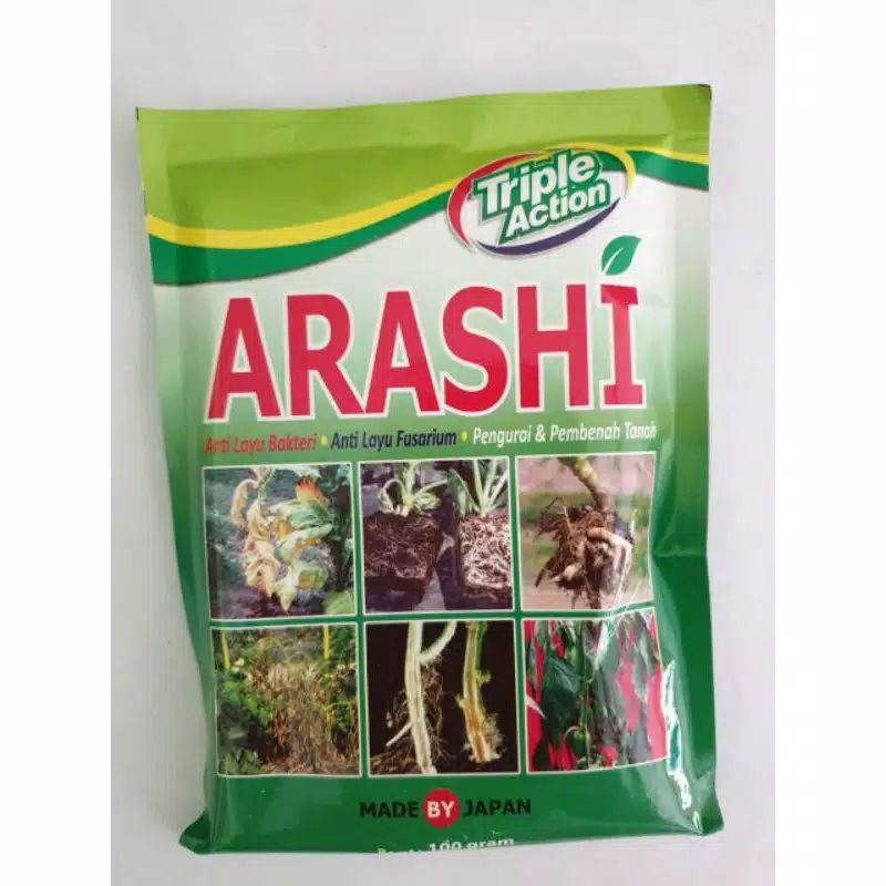 Arashi Anti Layu Bakteri Anti Layu furasiun dan Pembenah Tanah Kemasan 100gr Original