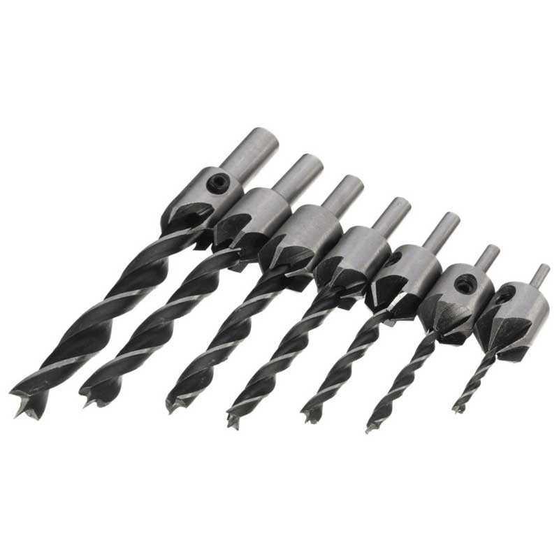 Set Mata Bor Baja Titanium Drill Bit Ukuran 3-10mm Isi 7 PCS Taffware