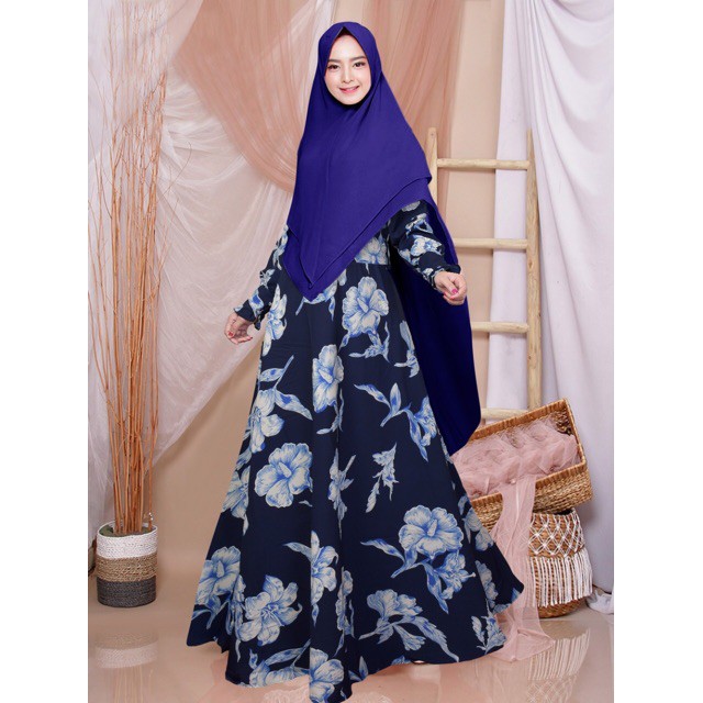 Ruairu SET SYARI MOLLY SYARI JUMBO MONALISA BUSUI KHIMAR 2LAYER CERUTY 4 WARNA Murah