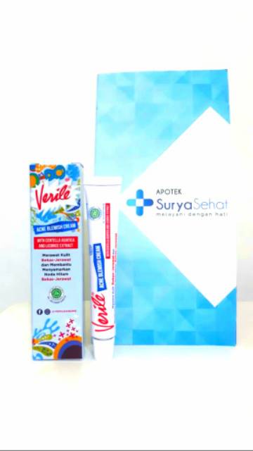 VERILE ACNE BLEMISH CREAM 10 gram - Krim Penghilang Bekas Jerawat - Apotek Surya Sehat