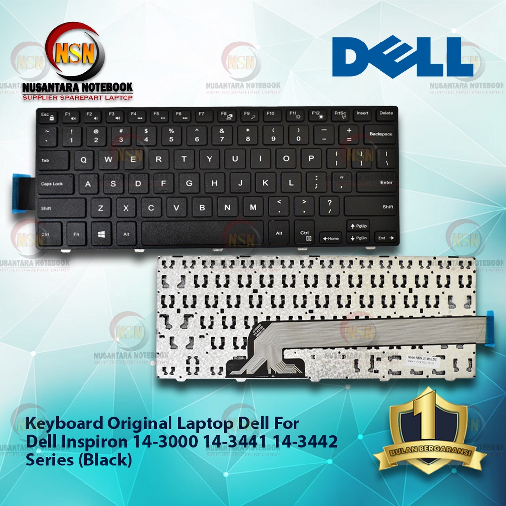 Keyboard Original Laptop Dell Inspiron 14-3000 14-3441 14-3442 Series Black