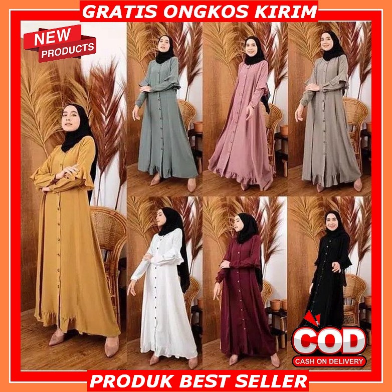 { Cod } Adzkiya Series Original By Annisa Syar'I Asm Balo Dior Import / Gamis Syari Set Hijab Baju D