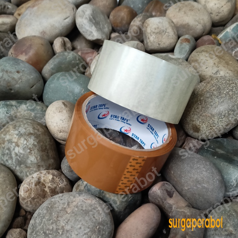 

Lakban Bening - Coklat 45mm x 50Yard Solatip Ekonomis Murah 2 Inch