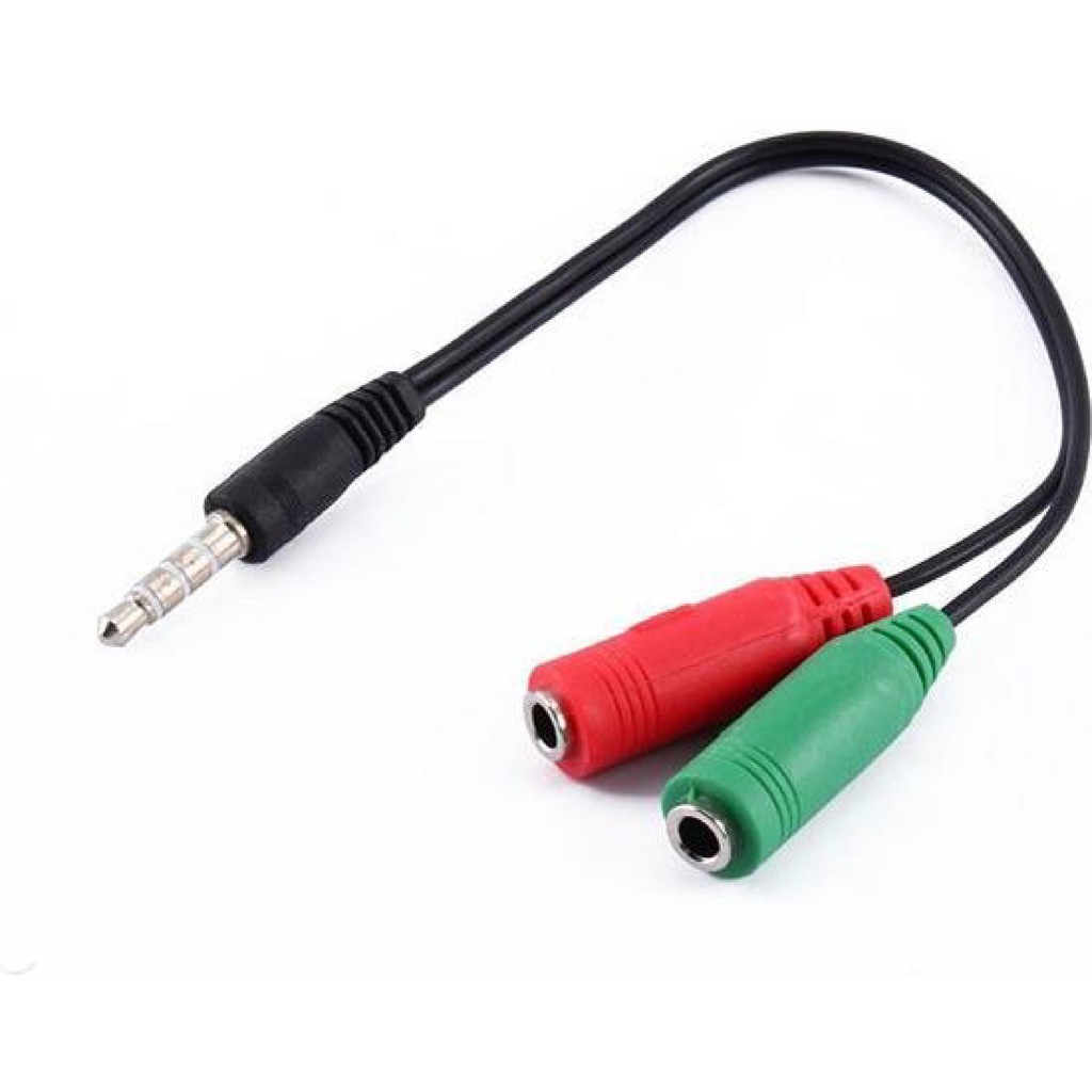 AMF2 | KABEL AUDIO 3.5 MALE TO FEMALE-2 BEST 20 CM (GREEN BLACK)