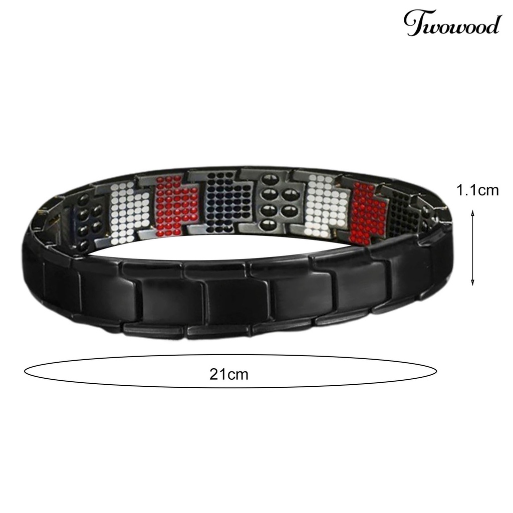 Twowood Antifatigue Detachable Couple Bracelet Metal Energy Magnetic Slimming Bracelet Health Care