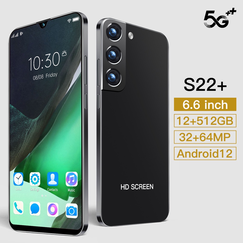 Handphone Galaxy S22 Ultra 5G Cellular 7.5 Inch Android11 Smartphone Global Version 12GB+512GB Layar besar HD SIM ganda