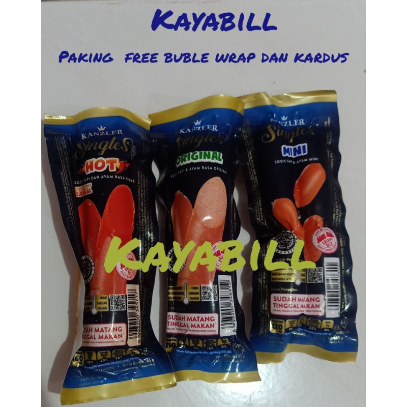 READY STOCK Sosis Kanzler Singles Hot / Sosis Kanzler Original Mini 65gr /Sosis Kanzler Original