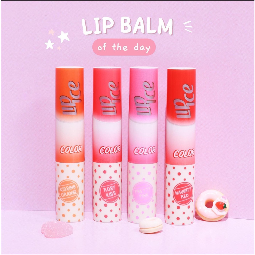 Lip Ice Color / lip Balm Color Merawat Dan melembabkan Bibir