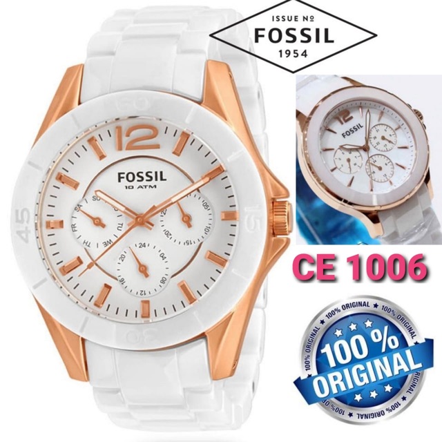 Jam Tangan Wanita Fossil CE1006 &amp; CE1002 Keramik Original