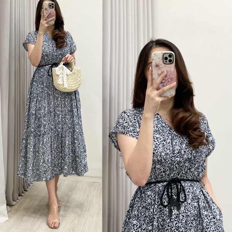 Amariel Malibu Home Dress - Daster Nyaman Adem-Mlb: Blush Navy