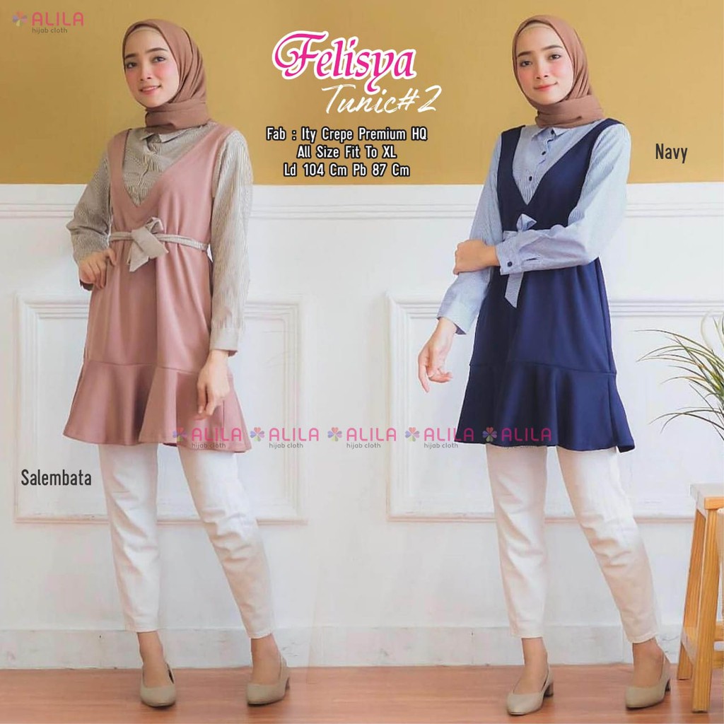 FELISYA TUNIK  2 FAB ITY CREPE PREMIUM HQ ALILA