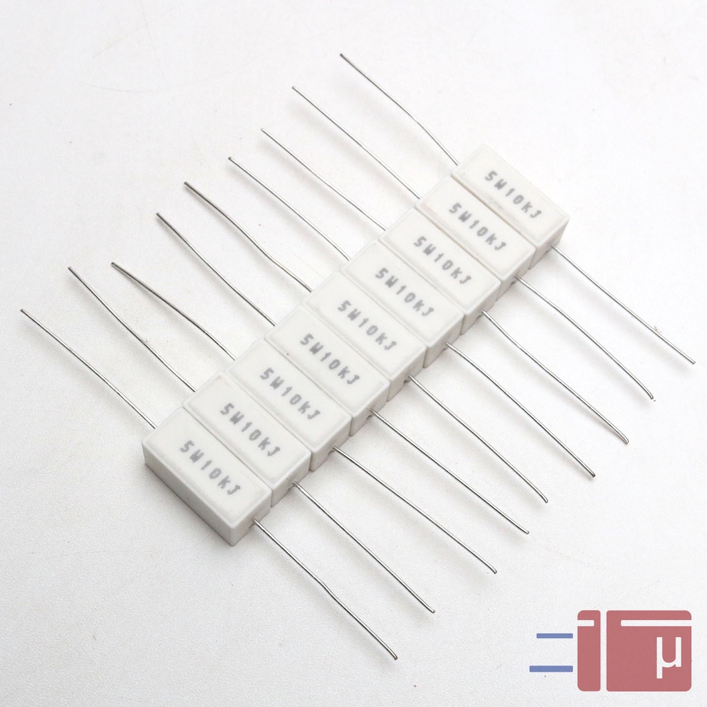 Resistor Kapur 10K 5W Taiwan Kaki Tembaga