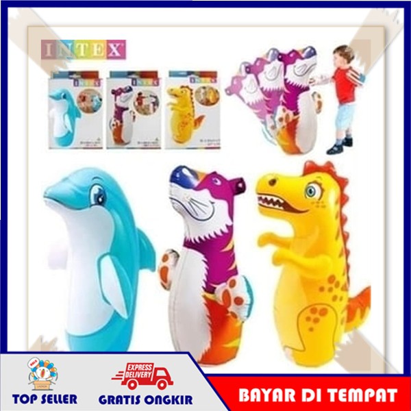 RB Mainan Anak Samsak Tinju Intex Alat Sansak Bantalan Tinju Dewasa Boneka Balon Isi Boxing Standing