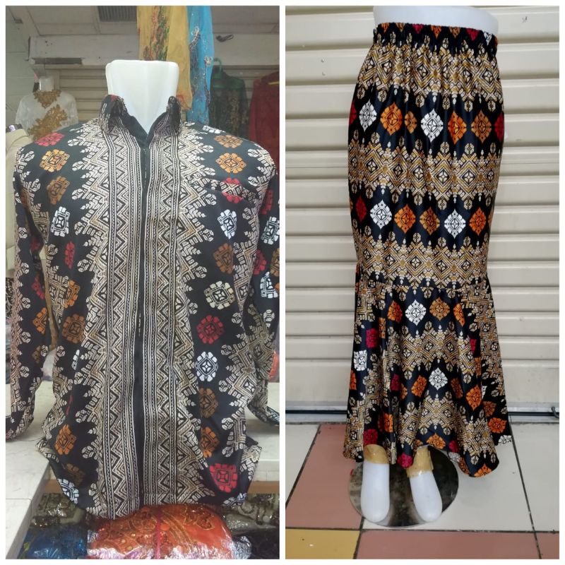 IndahKebaya | 50+ MOTIF / COUPLE ROK DUYUNG DAN KEMEJA PANJANG / COUPLE BATIK KEBAYA / VARIASI WARNA