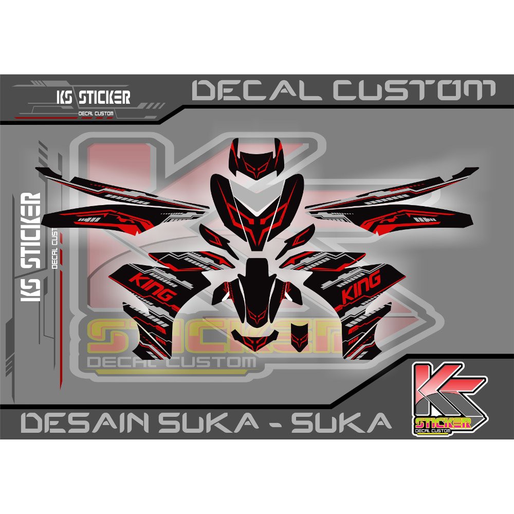 stiker decal jupiter mx king hitam stiker decal Bagus