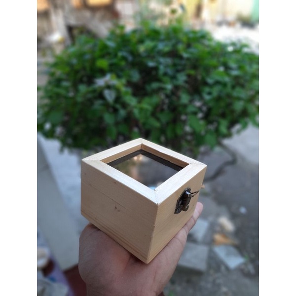 Kotak Ringbox Cincin Perhiasan Kayu Jati Belanda Premium