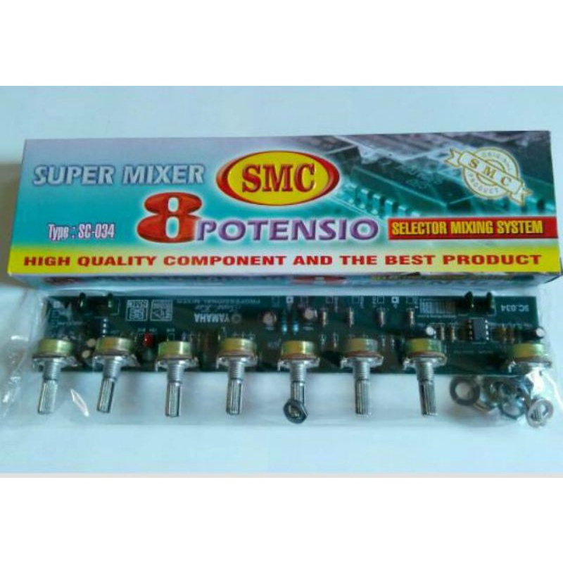 Kit mixer 8 potensio audio mixer produk SMC Sc-034