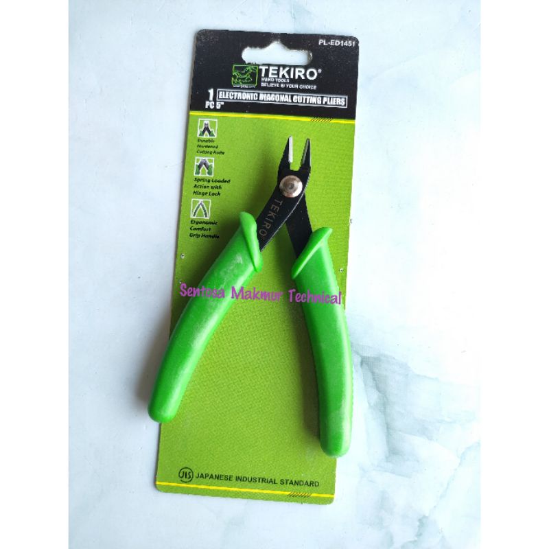 TEKIRO 5&quot; Tang Potong Elektronik Electronic Diagonal Cutting Pliers 5 Inchi