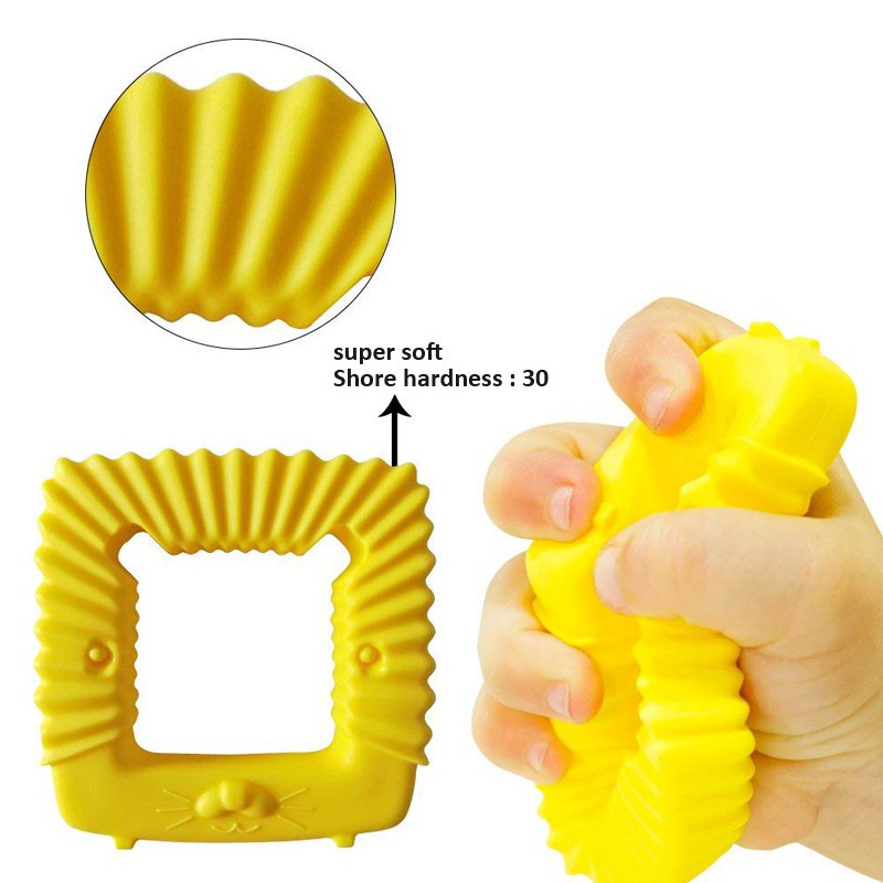 Mombella Educational Geometry Sensory Teether Toy Set-LionYellow