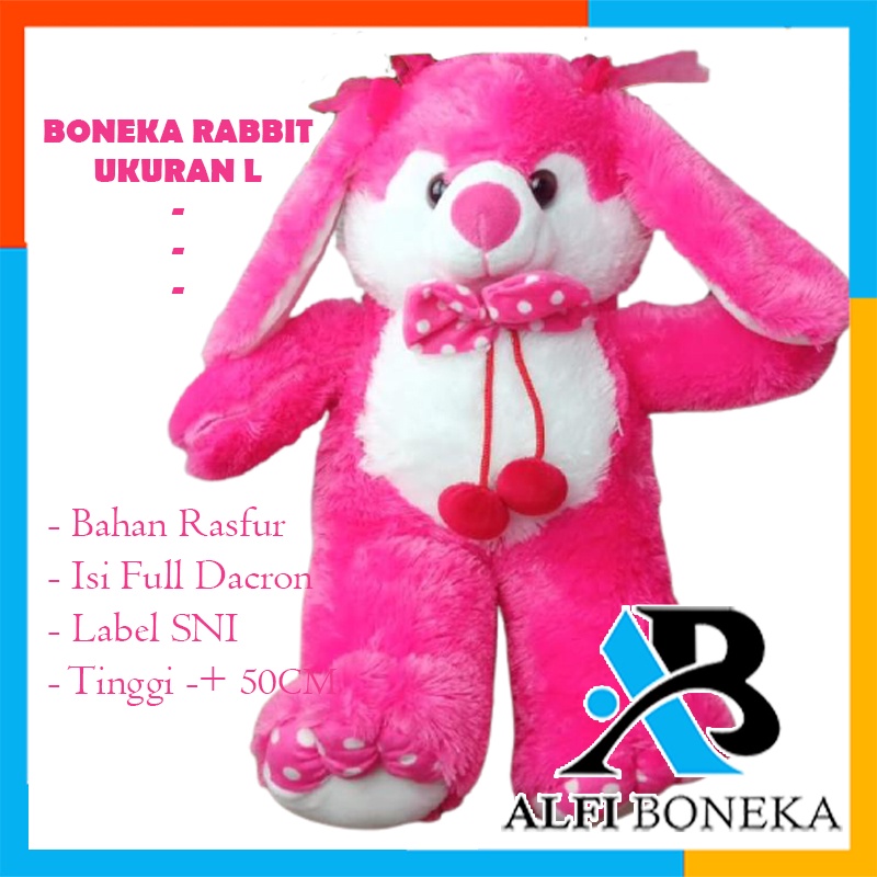 [ BISA BAYAR DI TEMPAT ] Boneka Kelinci Telinga Panjang - Boneka Rabbit Lucu Ukuran 50 Cm Cocok Buat Kado Pacar Atau Untuk Hadiah Anak Karena Ukuranya Yang Besar